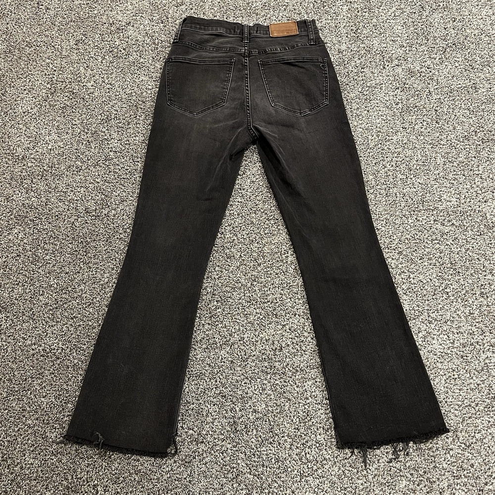 Madewell Jeans Womens 26 Black Cali Demi Bootcut Button Fly Dark Wash Denim - Picture 2 of 11
